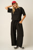 Cloud Knit Drawstring Waist Barrel Leg Pants- 2 Colors