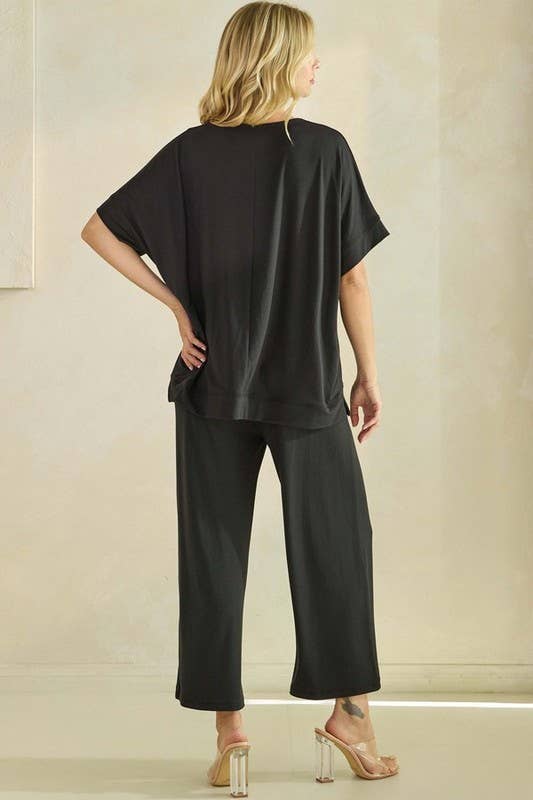 Plus Short Sleeve Ultracozy Set by Yelete