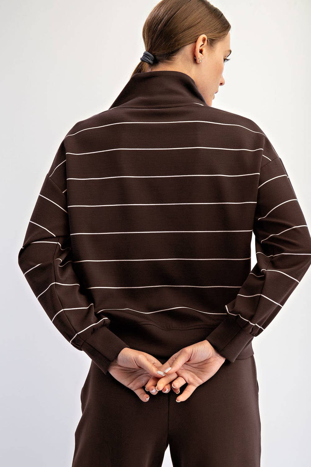 Scuba Stripe V Neck Jacket - Full Size Run