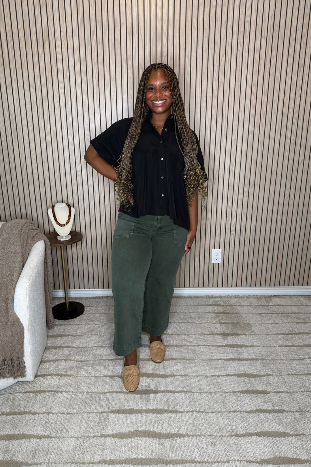 Entro Button Fall Top- 2 Colors
