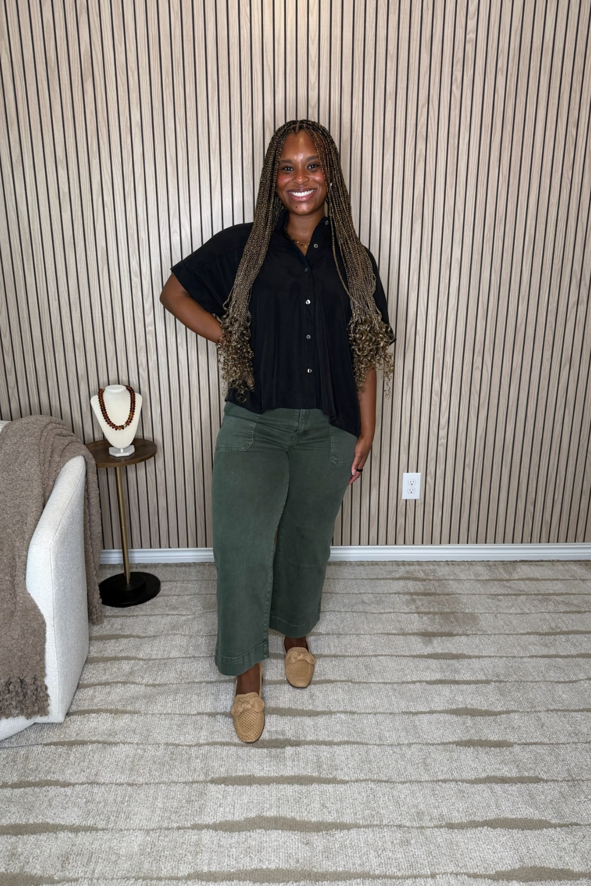 Entro Button Fall Top- 2 Colors