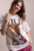 Oversized Wild Leopard Graphic T Shirt by Blue Velvet