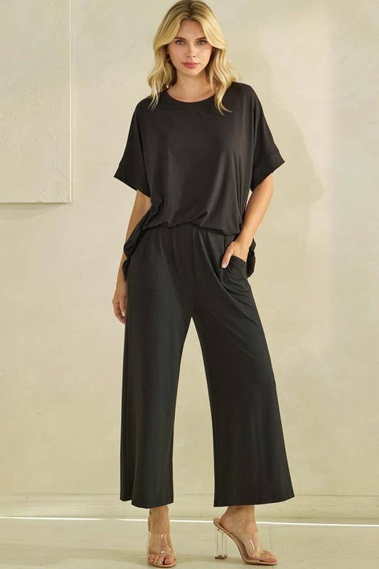 Plus Short Sleeve Ultracozy Set by Yelete