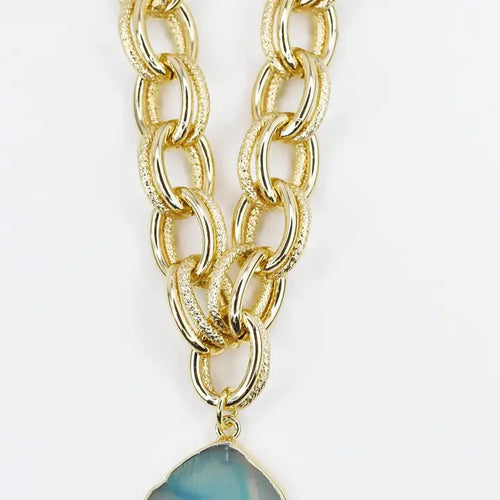 Azure Drift Pendant Necklace