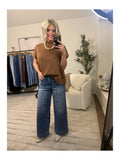 Anniewear Pin Tuck Detail Wide Leg Jean