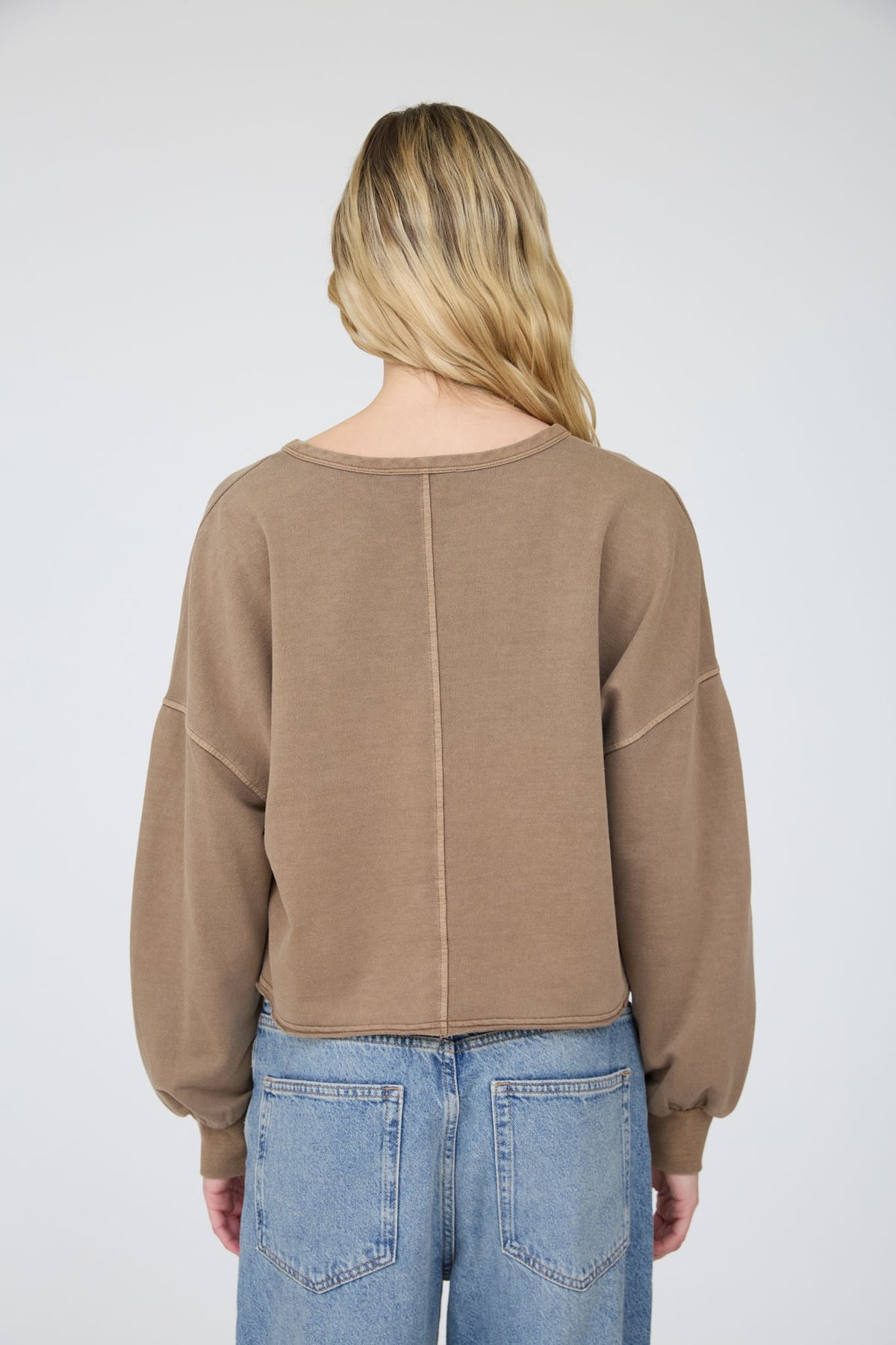 Boxy Long Sleeve Knit Crop Top- 2 Colors