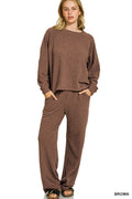 Slub Long Sleeve Top & Pants Set