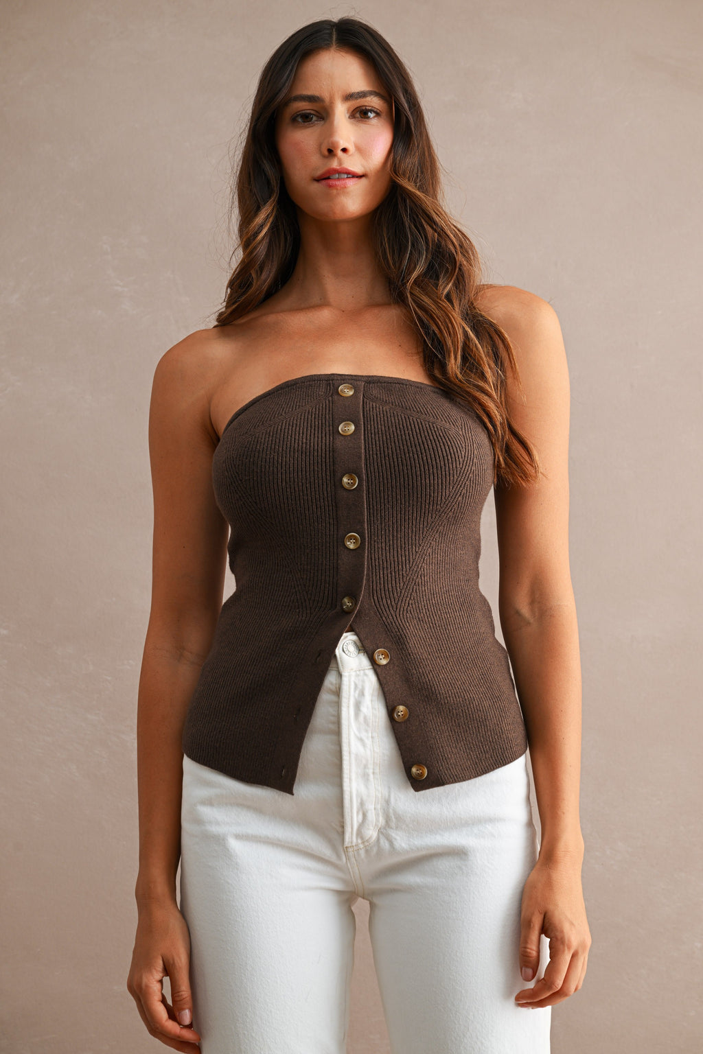 Ribbed Knit Tube Top - 2 Colors