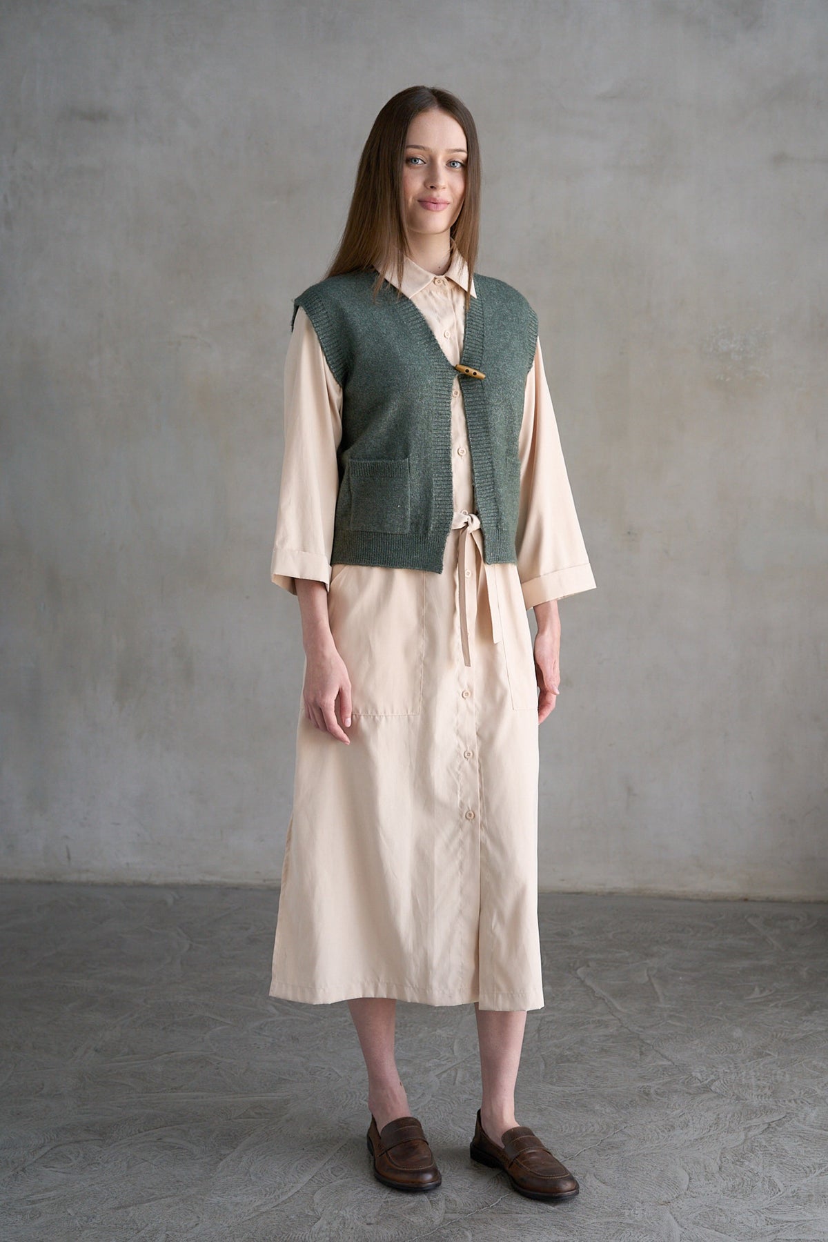 Toggle Button Sweater Vest