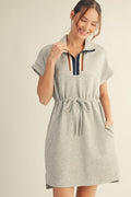 Drawstring Waist Casual Dress