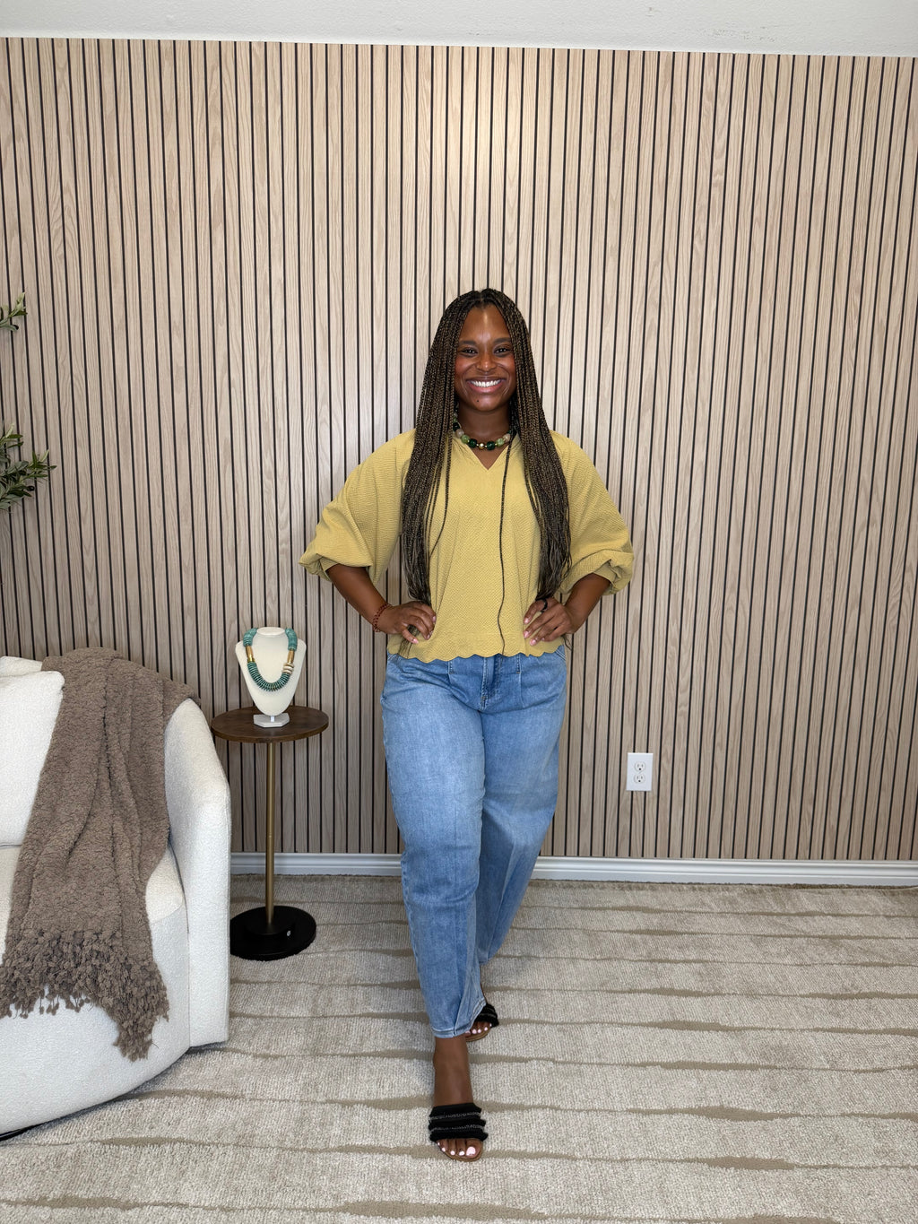 Risen Slouchy Crop Wide Barrel Leg Jeans - Full Size Run