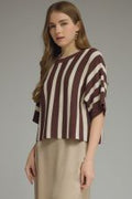 Entro Brown Stripe Sweater