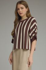 Entro Brown Stripe Sweater