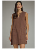 Entro Brown Buckle Dress