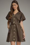 Entro Gold Button Dress