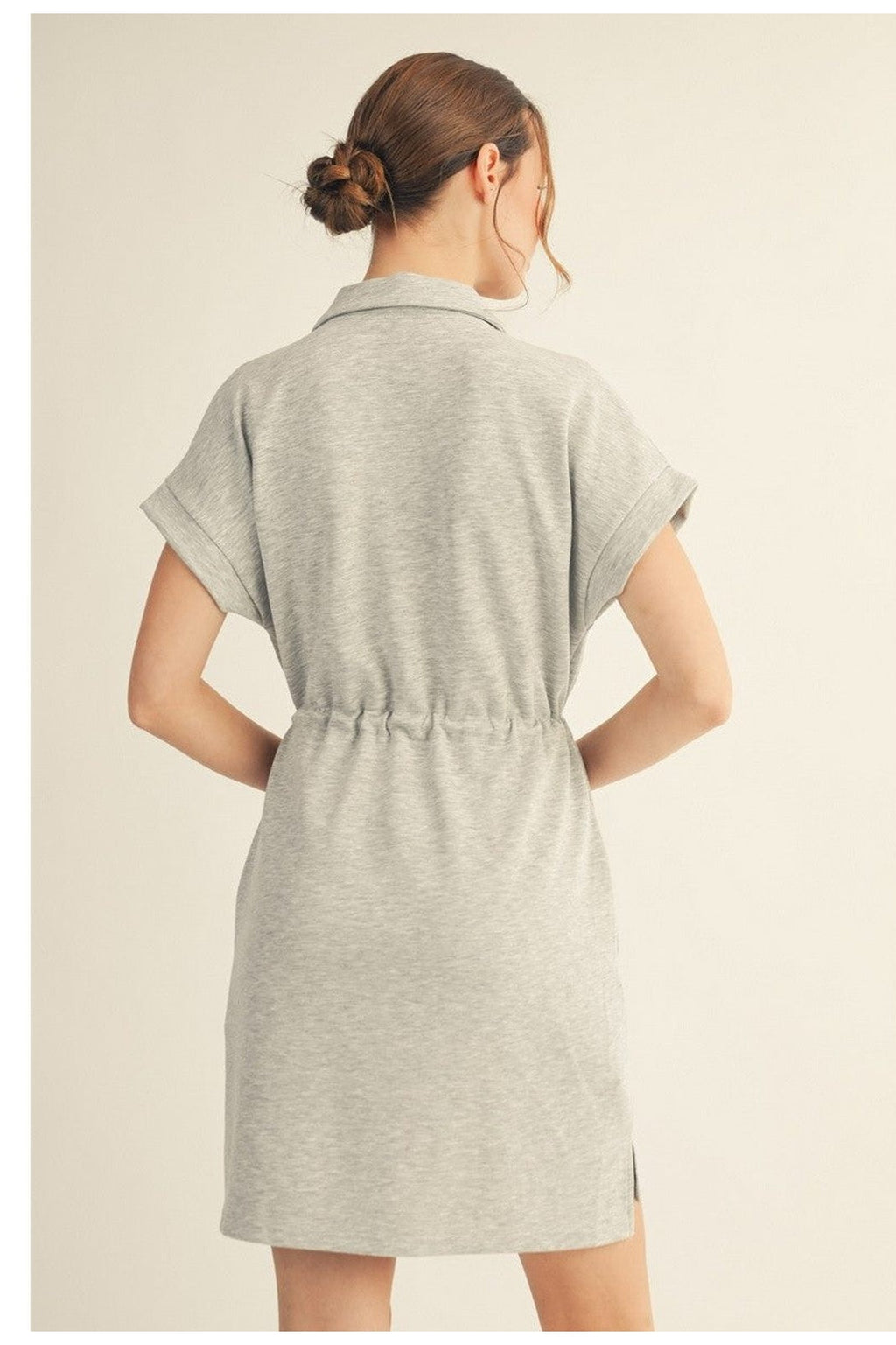 Drawstring Waist Casual Dress
