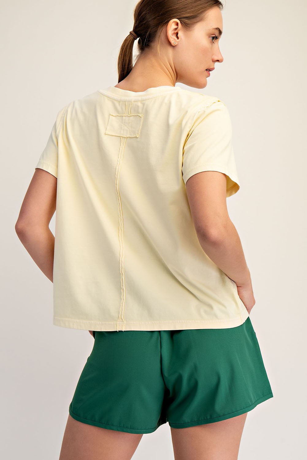 Pigment Washed Cotton Tee