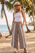 LovLov Leopard Side Lace Relaxed Fit Pants