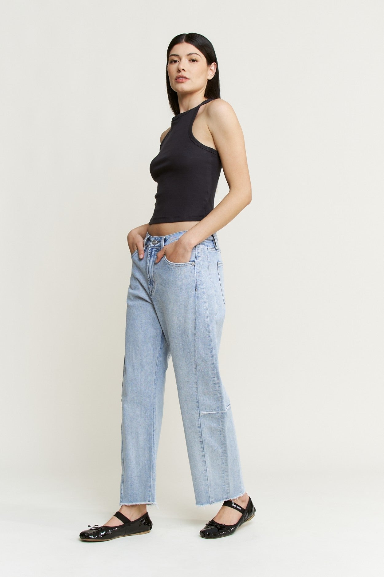 Mica Super High Barrel Leg Jean