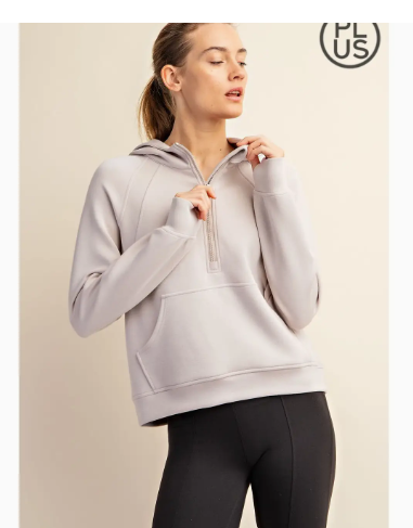 Modal Scuba Quarter Zip Funnel Neck Pullover