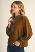 Jodifl Ribbed Detail Top