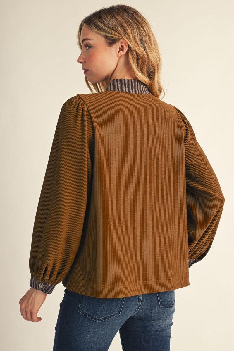 Jodifl Ribbed Detail Top