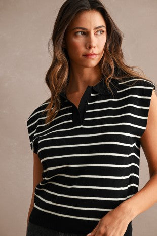 Stripe Knit Vest Top - 2 Colors