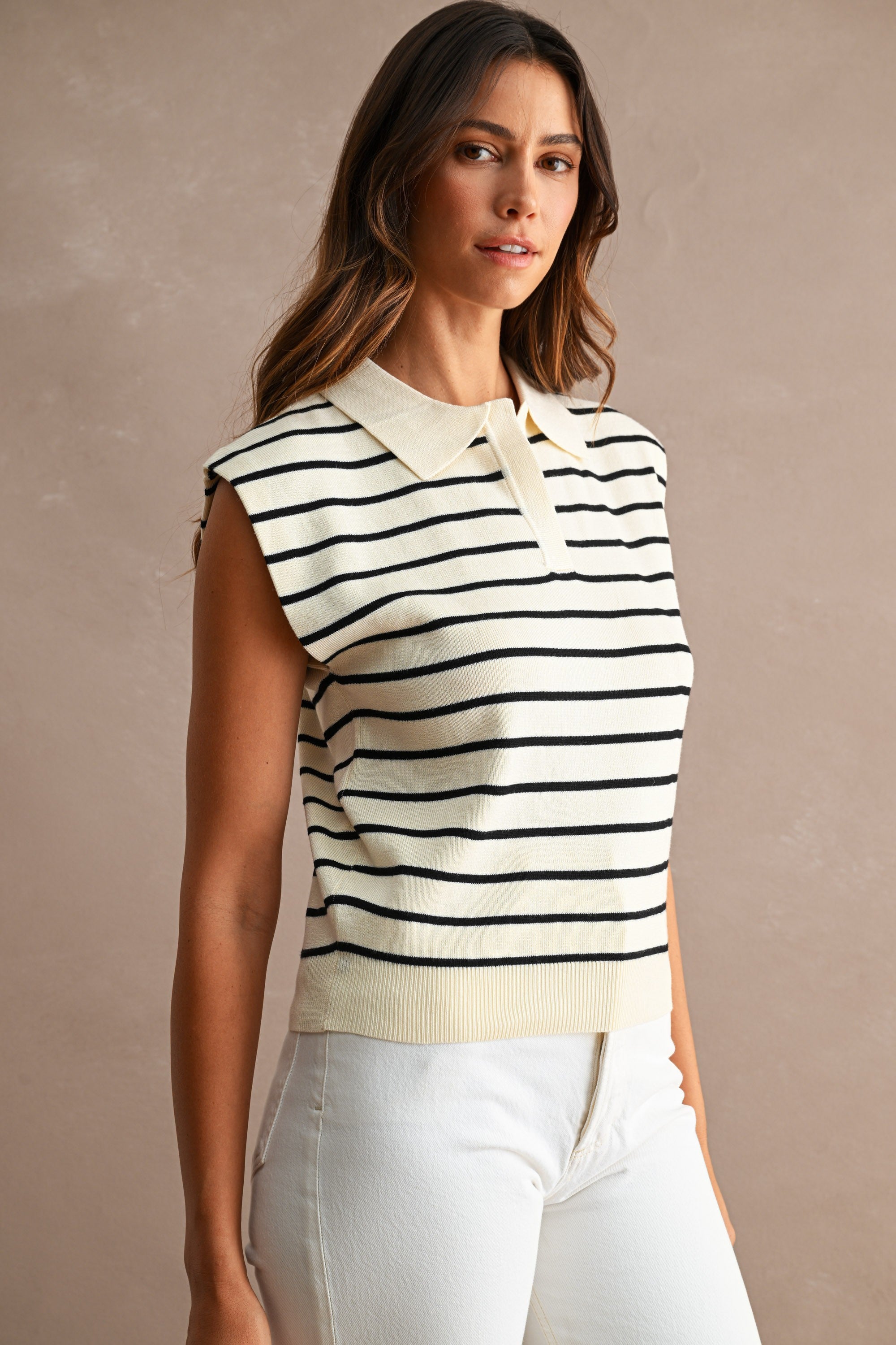 Stripe Knit Vest Top - 2 Colors