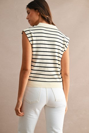 Stripe Knit Vest Top - 2 Colors