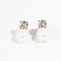 Pearl Dot Crystal Stud Waterproof