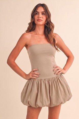 Tube Balloon Mini Dress