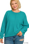 Zenana Viscose Front Seam Sweater - Full Size Run