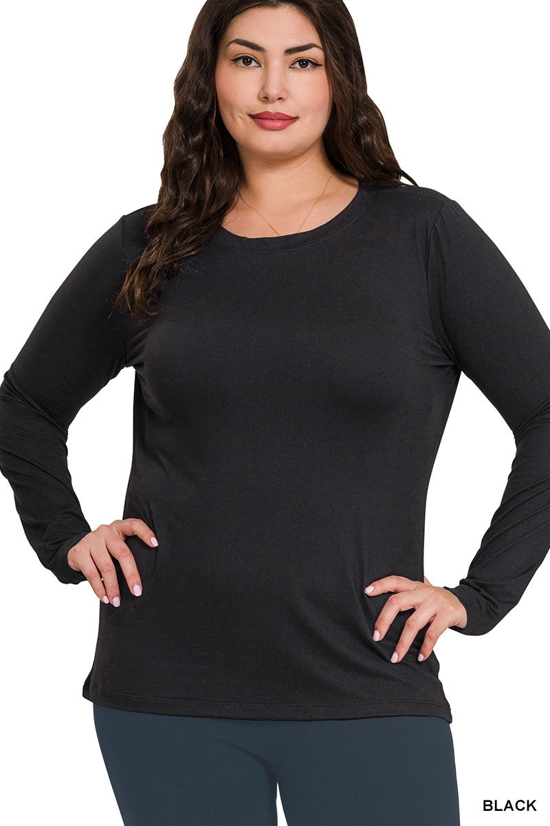 Zenana Super Soft Long Sleeve Tee - Full Size Run