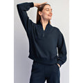 Luxe Scuba V Neck Pullover