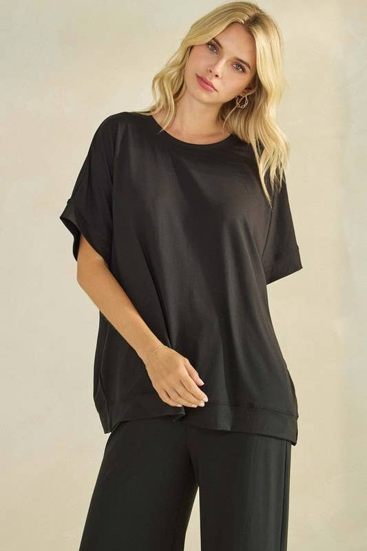 Plus Short Sleeve Ultracozy Set by Yelete