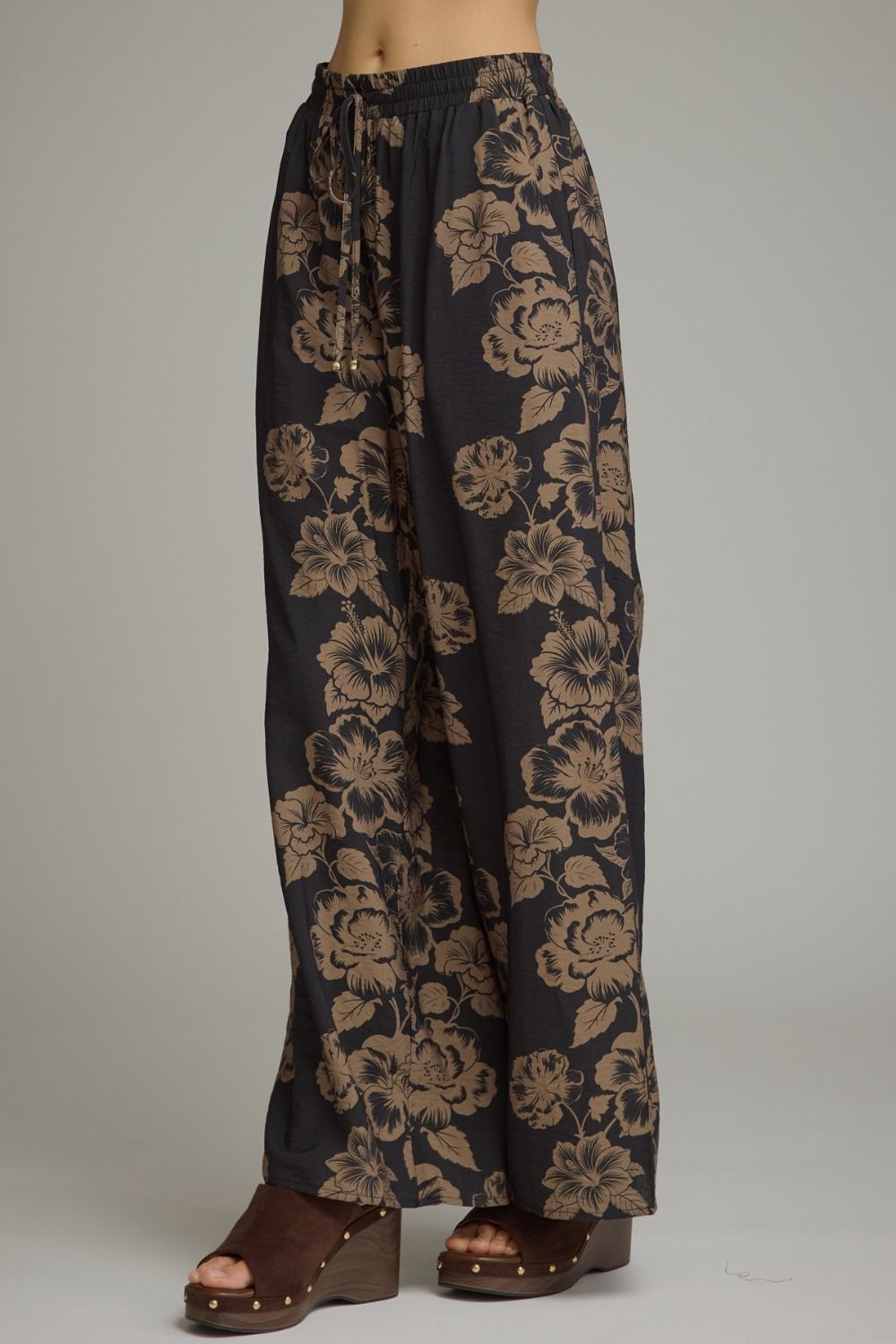 Entro Strapless Black Floral Set