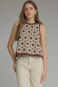 Entro Brown Floral Tank
