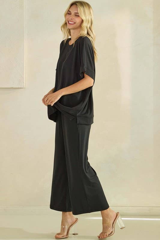 Plus Short Sleeve Ultracozy Set by Yelete