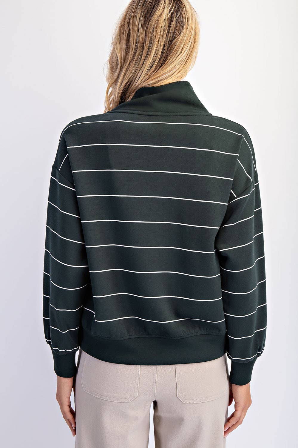 Scuba Stripe V Neck Jacket - Full Size Run