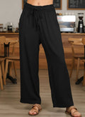 Casual Flowy Wide Leg Elastic Waist Band Pants VP83235